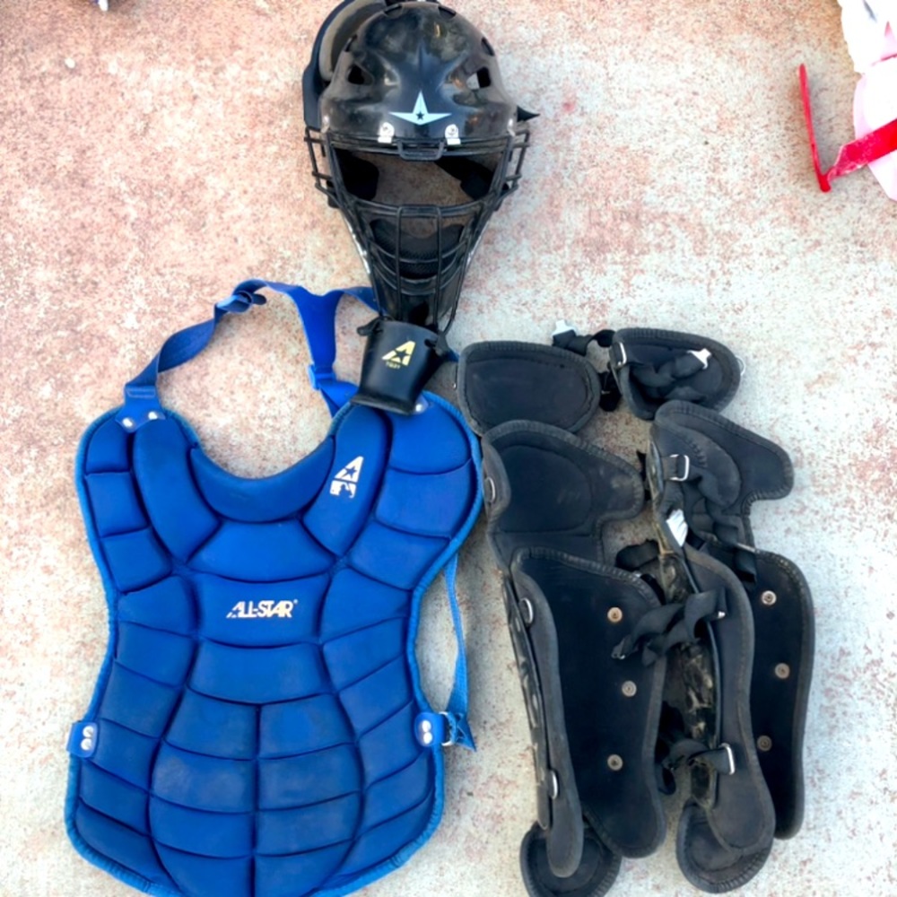 Blue and Black Kids Catcher's Gear Set